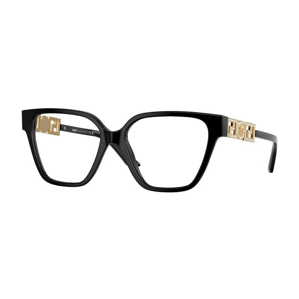 NEW Versace VE3358B GB1 Black/Gold Eyeglasses Authentic